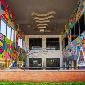 Decorated walls of DOT School of Design