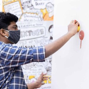 Student at event of DOT School of Design