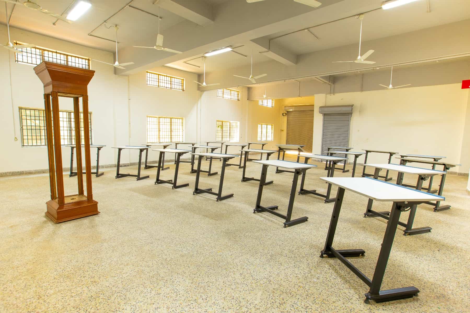 Spacious live sketching area at a design college in India