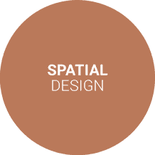 Icon with the words spatial design