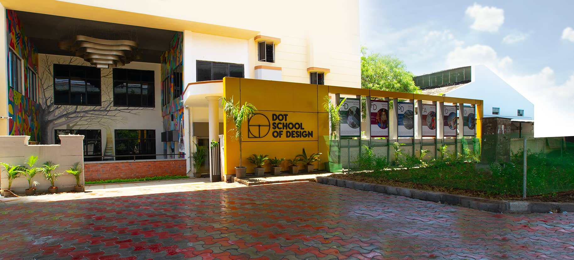 Main entrance of one of the best design colleges in India